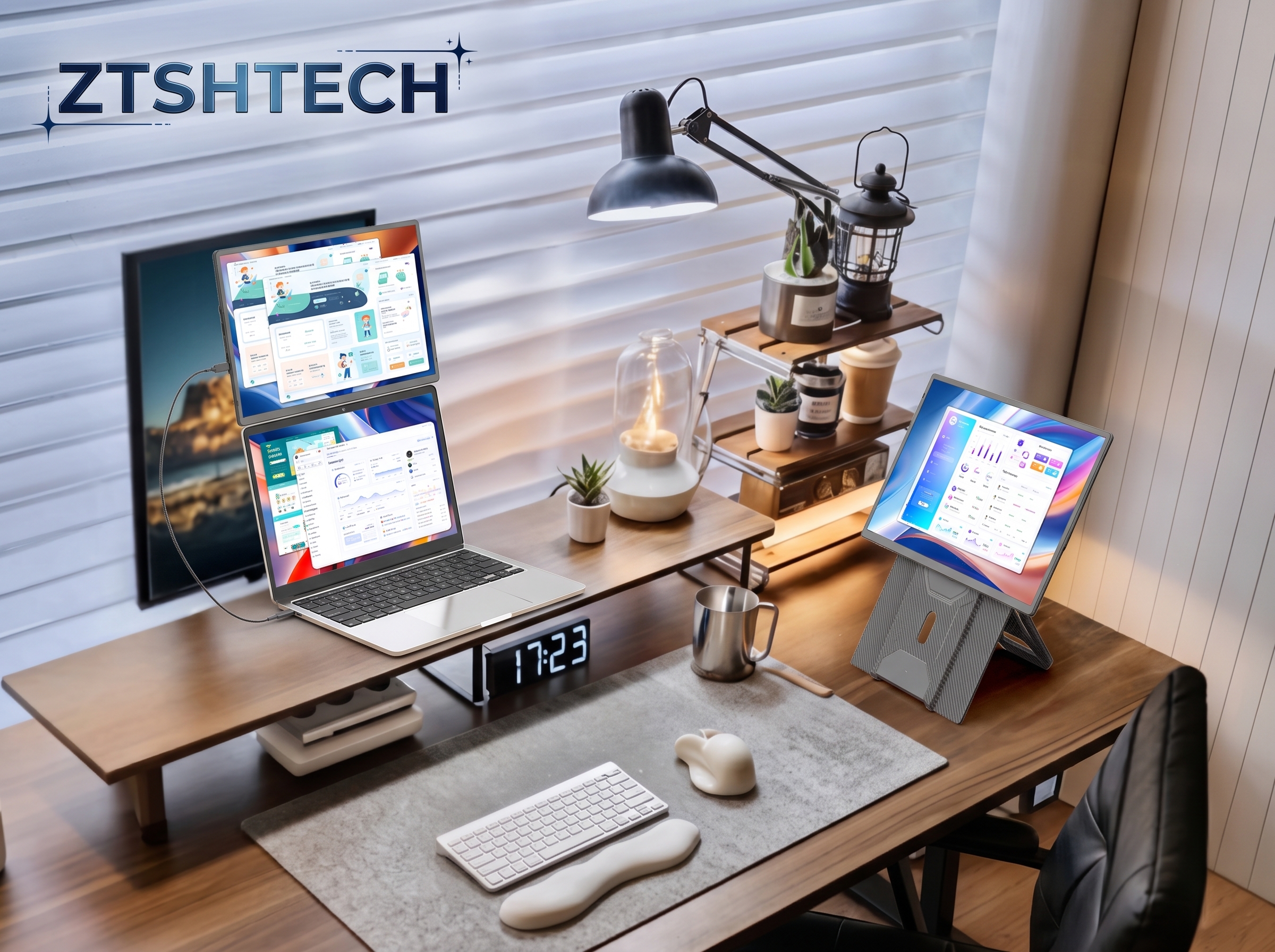 ZTSHTECH 多屏桌面办公场景